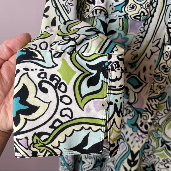 Chicos Black Label Buttondown Tunic Paisley XL - Picture 11 of 14